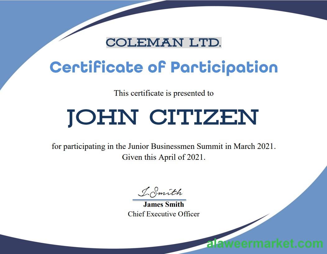 USA Program Participation cert
